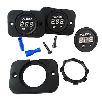 mari様確認用 Amazon.co.jp: 防水 LEDデジタル電圧計電圧表示 DC3.0-30V